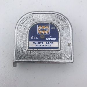 Vintage measure taper 6 feet USA made white face